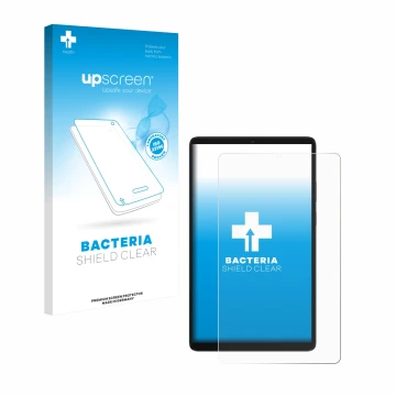 Front side of a product packaging with the brand logo upscreen. Next to it is the device Samsung Galaxy Tab A11 8.7