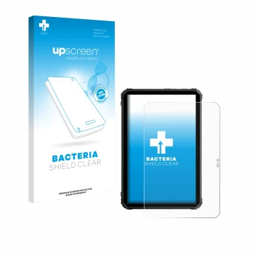 Front side of a product packaging with the brand logo upscreen. Next to it is the device Blackview Active 7 shown with the cor