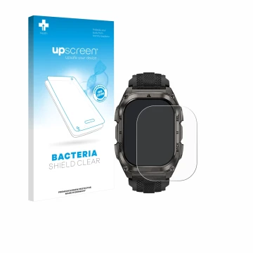 Front side of a product packaging with the brand logo upscreen. Next to it is the device Kospet Tank M4 shown with the corresp