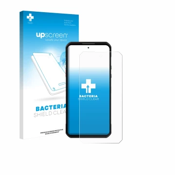 Front side of a product packaging with the brand logo upscreen. Next to it is the device Oukitel WP60 shown with the correspon