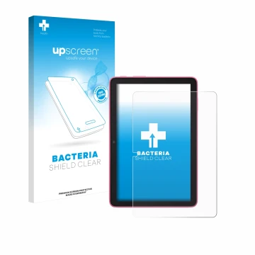 Front side of a product packaging with the brand logo upscreen. Next to it is the device Amazon Fire HD 8 2024 shown with the 