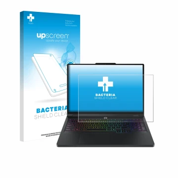 Front side of a product packaging with the brand logo upscreen. Next to it is the device Lenovo Legion Pro 5 Gen 10 16