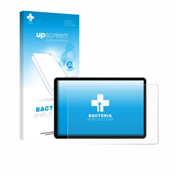 Front side of a product packaging with the brand logo upscreen. Next to it is the device Pritom M10 TAB 10 PLUS 10.1