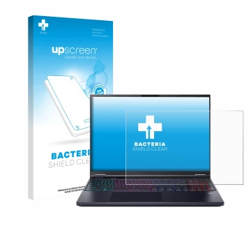 Front side of a product packaging with the brand logo upscreen. Next to it is the device Acer Predator Helios Neo 16 AI shown 