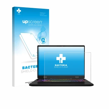 Front side of a product packaging with the brand logo upscreen. Next to it is the device MSI Vector 16 HX AI shown with the co