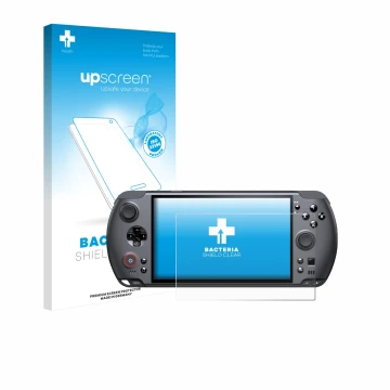 Front side of a product packaging with the brand logo upscreen. Next to it is the device GPD Win 5 shown with the correspondin