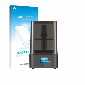 Front side of a product packaging with the brand logo upscreen. Next to it is the device Anycubic Photon Mono 4 shown with the