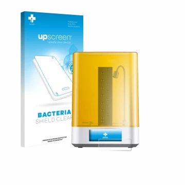 Front side of a product packaging with the brand logo upscreen. Next to it is the device Anycubic Wash & Cure 3 Plus shown wit