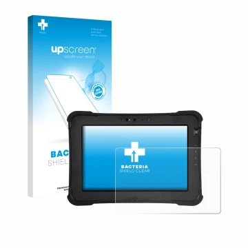 Front side of a product packaging with the brand logo upscreen. Next to it is the device Zebra XSlate L10ax shown with the cor