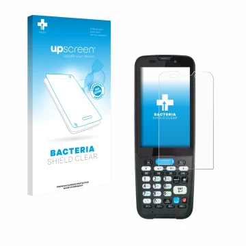 Front side of a product packaging with the brand logo upscreen. Next to it is the device Unitech HT330 shown with the correspo