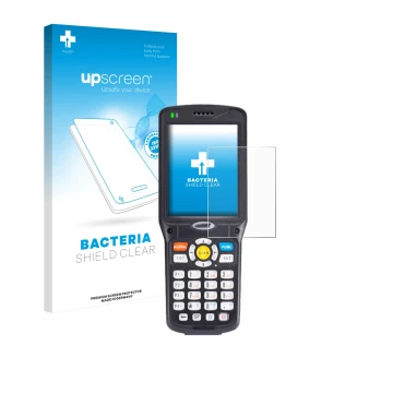 Front side of a product packaging with the brand logo upscreen. Next to it is the device Unitech HT510 shown with the correspo