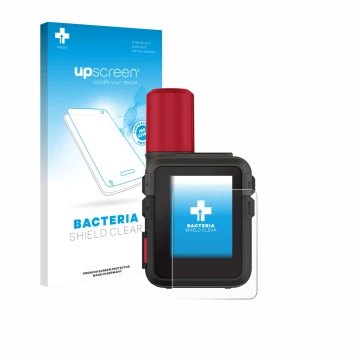 Front side of a product packaging with the brand logo upscreen. Next to it is the device Garmin inReach Mini 3 Plus shown with