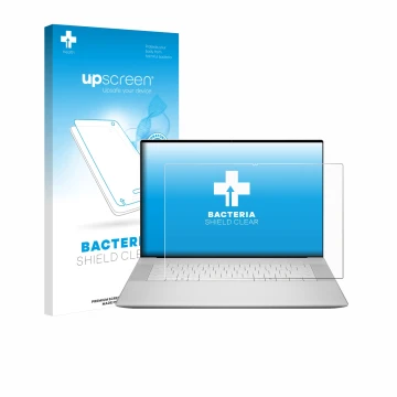 Front side of a product packaging with the brand logo upscreen. Next to it is the device Dell 16 Premium Laptop shown with the