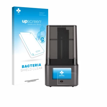 Front side of a product packaging with the brand logo upscreen. Next to it is the device Anycubic Photon Mono 4 Ultra shown wi