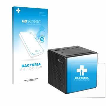 Front side of a product packaging with the brand logo upscreen. Next to it is the device Sony ICF-C1 shown with the correspond