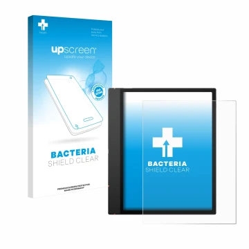 Front side of a product packaging with the brand logo upscreen. Next to it is the device Boox Note Air 5 C shown with the corr