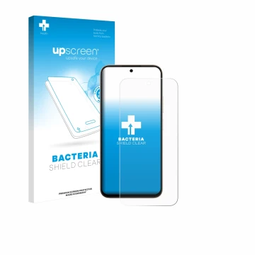 Front side of a product packaging with the brand logo upscreen. Next to it is the device Oppo A6t Pro shown with the correspon