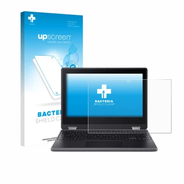 Front side of a product packaging with the brand logo upscreen. Next to it is the device Acer Chromebook Spin 511 R757TN shown