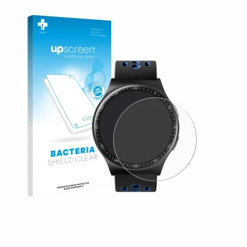 Front side of a product packaging with the brand logo upscreen. Next to it is the device Reebok Pulse Smartwatch shown with th