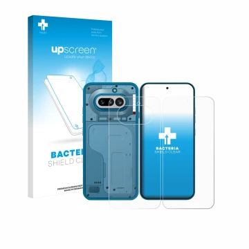 Front side of a product packaging with the brand logo upscreen. Next to it is the device Nothing Phone (4a) (Front+Back) shown