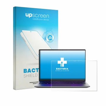 Front side of a product packaging with the brand logo upscreen. Next to it is the device MEDION Avantum 14 E1e shown with the 