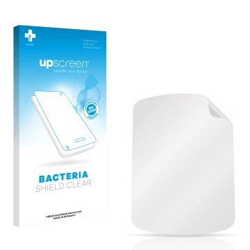 Front side of a product packaging with the brand logo upscreen. Next to it is the corresponding screen protector.