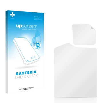 Front side of a product packaging with the brand logo upscreen. Next to it is the corresponding screen protector.