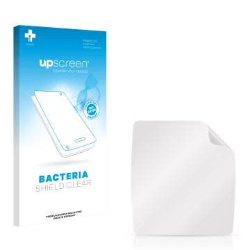 Front side of a product packaging with the brand logo upscreen. Next to it is the corresponding screen protector.