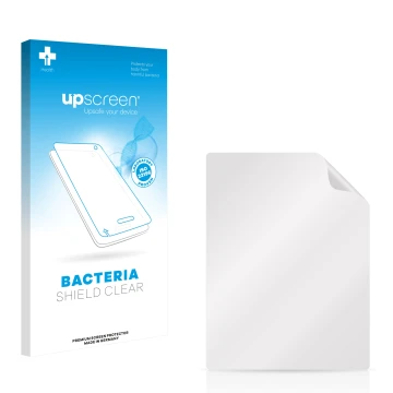 Front side of a product packaging with the brand logo upscreen. Next to it is the corresponding screen protector.