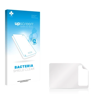 Front side of a product packaging with the brand logo upscreen. Next to it is the corresponding screen protector.