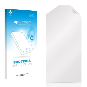 Front side of a product packaging with the brand logo upscreen. Next to it is the corresponding screen protector.