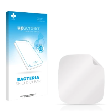 Front side of a product packaging with the brand logo upscreen. Next to it is the corresponding screen protector.