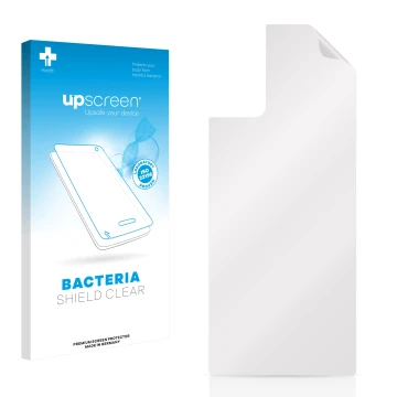 Front side of a product packaging with the brand logo upscreen. Next to it is the corresponding screen protector.