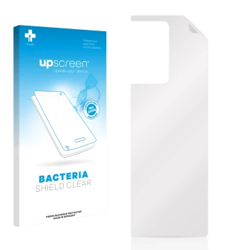 Front side of a product packaging with the brand logo upscreen. Next to it is the corresponding screen protector.