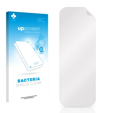 Front side of a product packaging with the brand logo upscreen. Next to it is the corresponding screen protector.