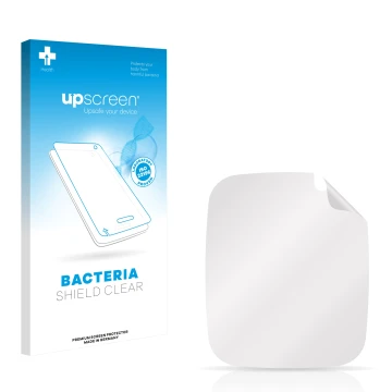 Front side of a product packaging with the brand logo upscreen. Next to it is the corresponding screen protector.