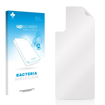 Front side of a product packaging with the brand logo upscreen. Next to it is the corresponding screen protector.