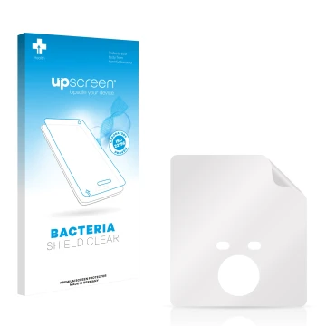 Front side of a product packaging with the brand logo upscreen. Next to it is the corresponding screen protector.