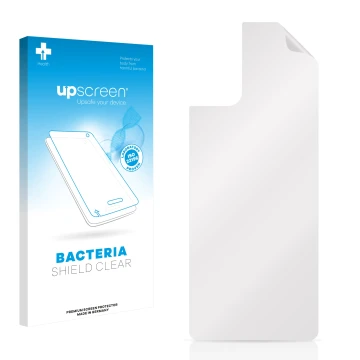 Front side of a product packaging with the brand logo upscreen. Next to it is the corresponding screen protector.