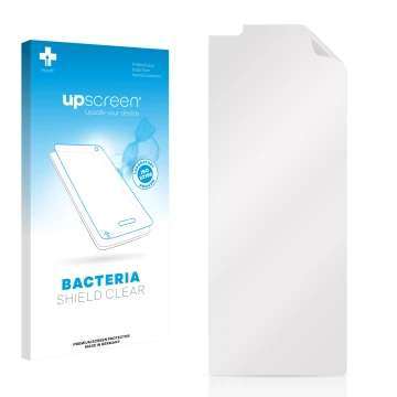 Front side of a product packaging with the brand logo upscreen. Next to it is the corresponding screen protector.