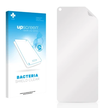Front side of a product packaging with the brand logo upscreen. Next to it is the corresponding screen protector.