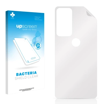 Front side of a product packaging with the brand logo upscreen. Next to it is the corresponding screen protector.