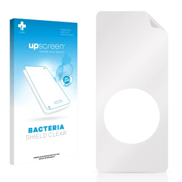 Front side of a product packaging with the brand logo upscreen. Next to it is the corresponding screen protector.