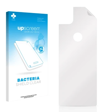 Front side of a product packaging with the brand logo upscreen. Next to it is the corresponding screen protector.