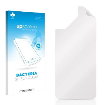 Front side of a product packaging with the brand logo upscreen. Next to it is the corresponding screen protector.