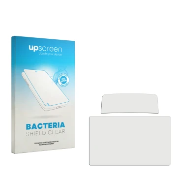 Front side of a product packaging with the brand logo upscreen. Next to it is the corresponding screen protector.