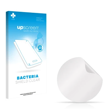 Front side of a product packaging with the brand logo upscreen. Next to it is the corresponding screen protector.