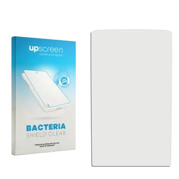 Front side of a product packaging with the brand logo upscreen. Next to it is the corresponding screen protector.
