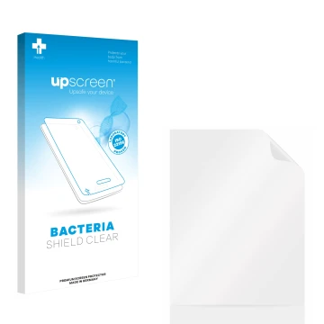 Front side of a product packaging with the brand logo upscreen. Next to it is the corresponding screen protector.