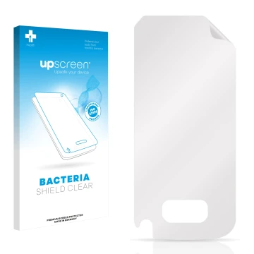 Front side of a product packaging with the brand logo upscreen. Next to it is the corresponding screen protector.